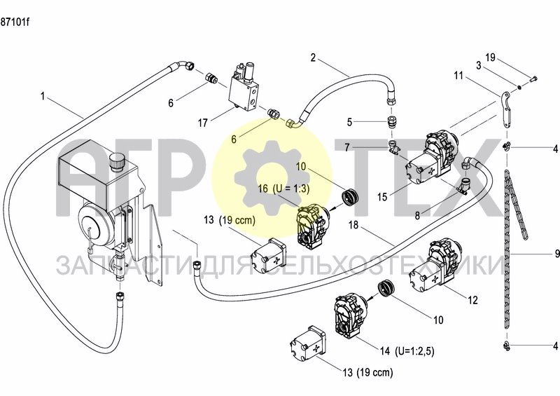 Чертеж EXTERNAL OIL SUPLY SYSTEM