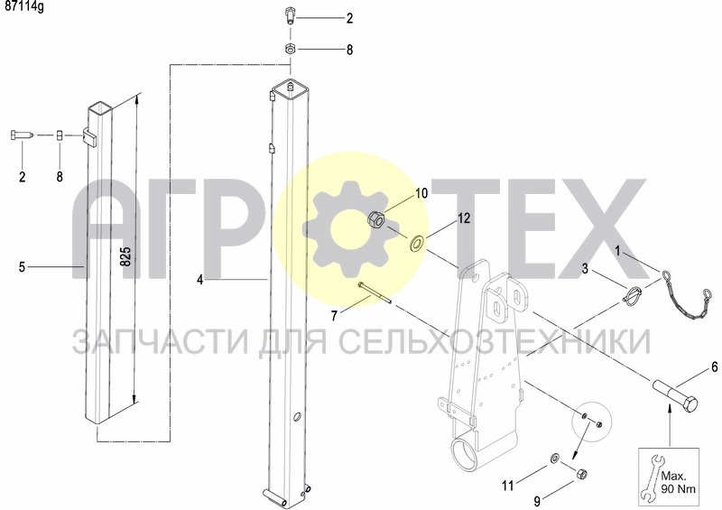 Чертеж DISC MARKER SINGLE HYDR.FOLDABLE