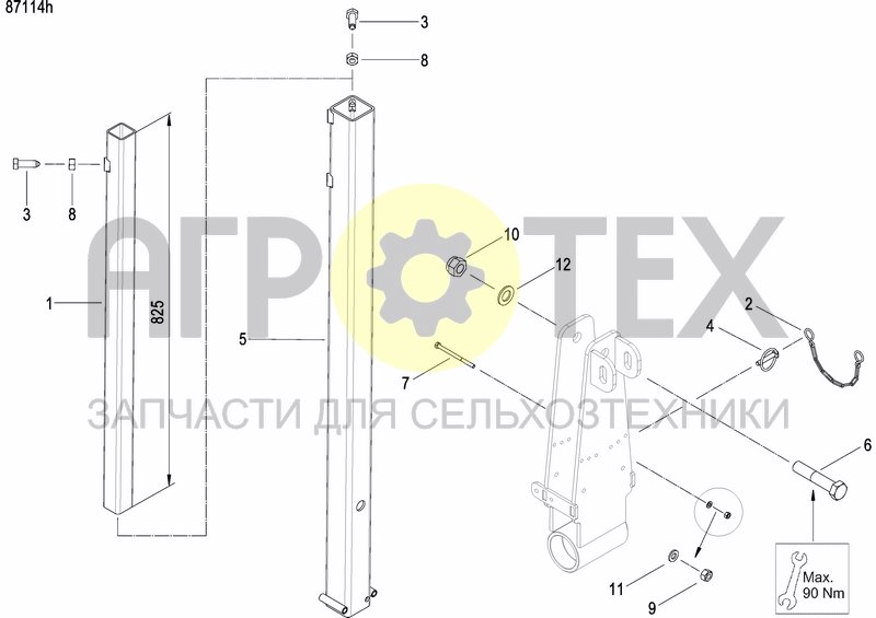 Чертеж DISC MARKER SINGLE HYDR.FOLDABLE