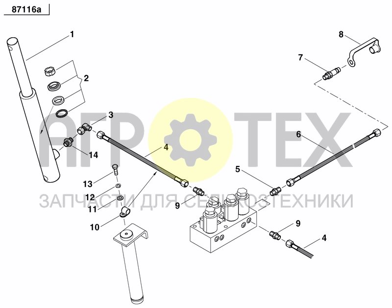 Чертеж DISC MARKER DOUBLE HYDR. FOLDABLE