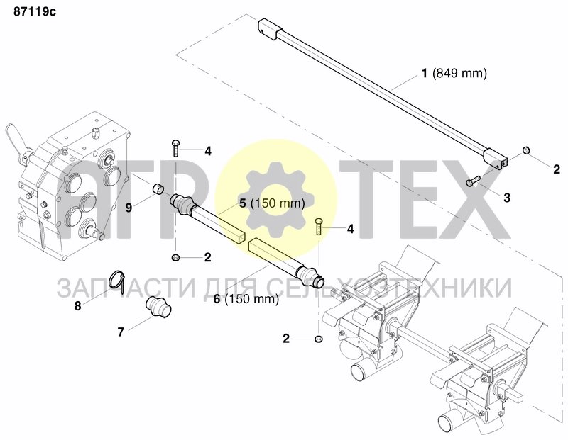 Чертеж METERING DEVICE FERTILIZER