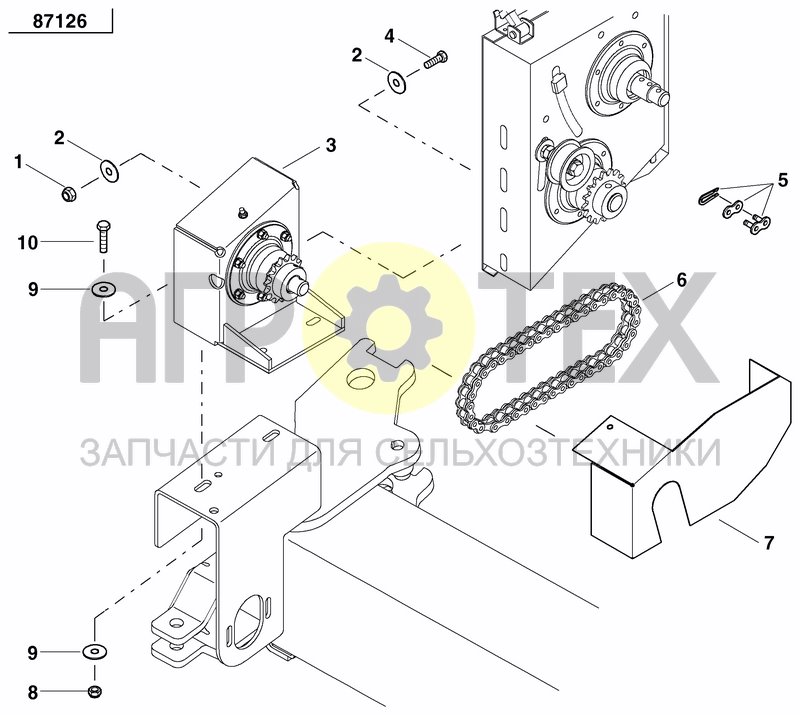 Чертеж FERTILIZER GEARBOX