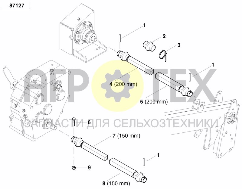 Чертеж FERTILIZER GEARBOX