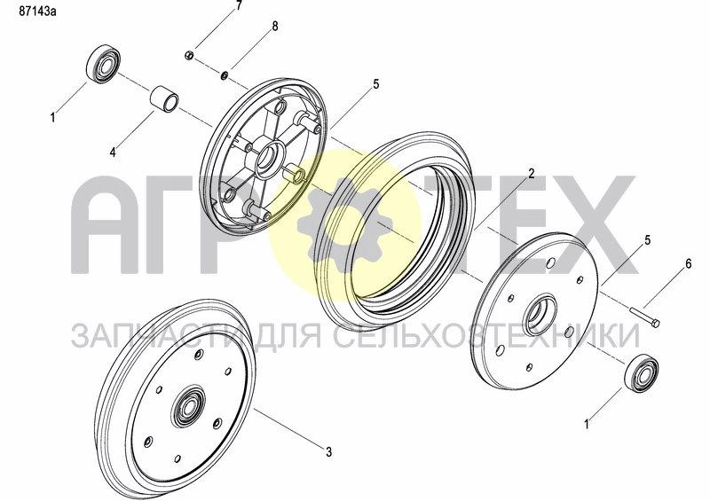 Чертеж REAR PRESS WHEEL