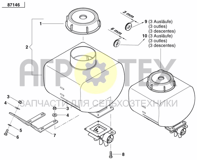 Чертеж GRANULE APPLICATOR HOPPER