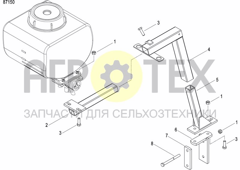 Чертеж BRACKET GRANULAR APPLICATOR