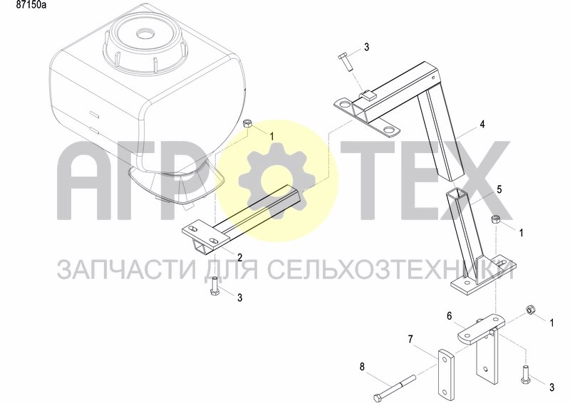 Чертеж BRACKET GRANULAR APPLICATOR