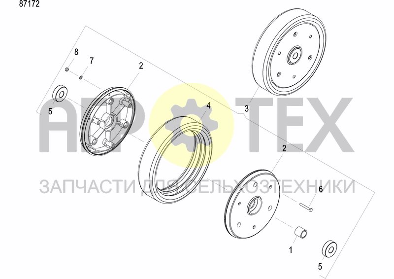 Чертеж FRONT PRESS WHEEL