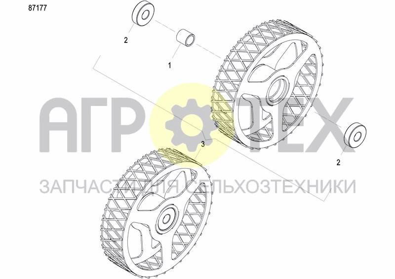 Чертеж REAR PRESS WHEEL