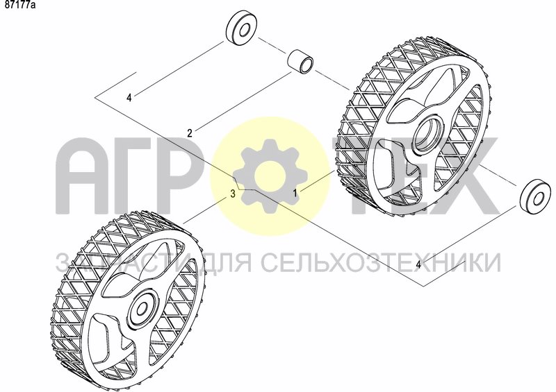 Чертеж REAR PRESS WHEEL