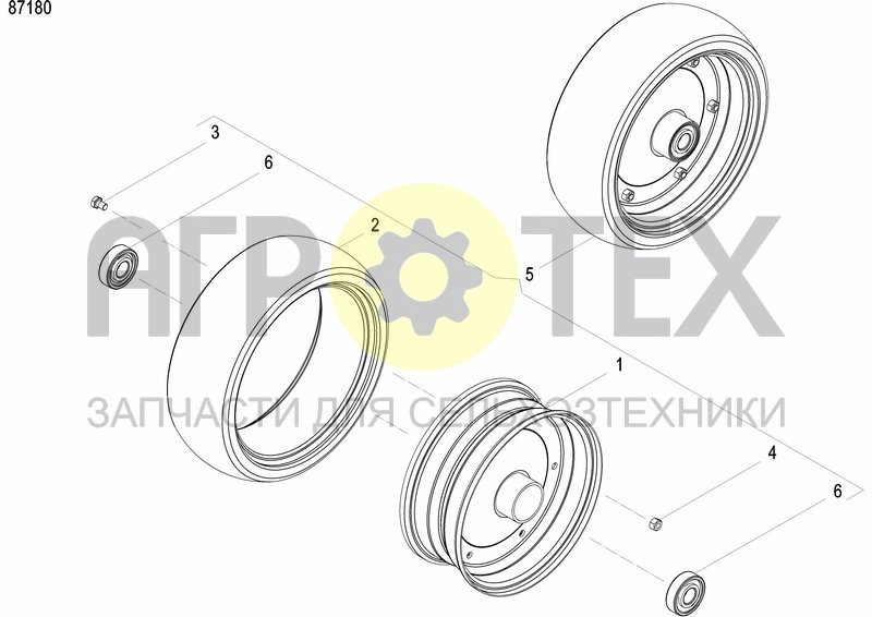 Чертеж FRONT PRESS WHEEL