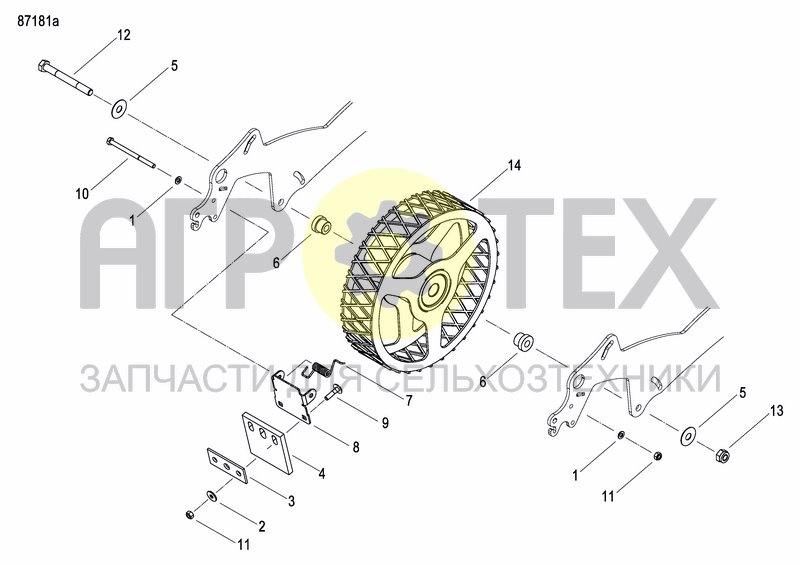 Чертеж REAR PRESS WHEEL