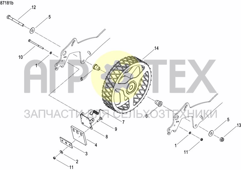 Чертеж REAR PRESS WHEEL