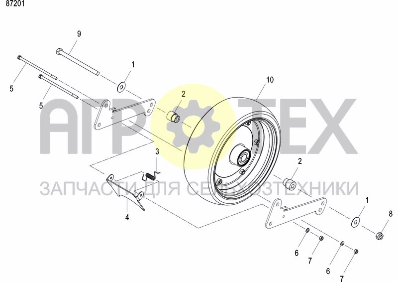 Чертеж FRONT PRESS WHEEL