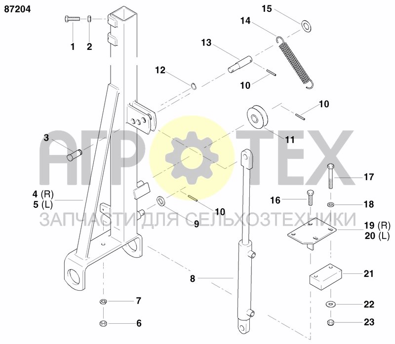 Чертеж DISC MARKER DOUBLE HYDR. FOLDABLE