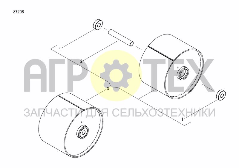 Чертеж FRONT PRESS WHEEL