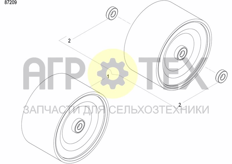 Чертеж FRONT PRESS WHEEL