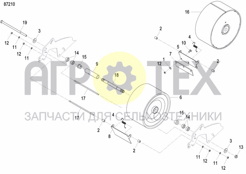 Чертеж REAR PRESS WHEEL