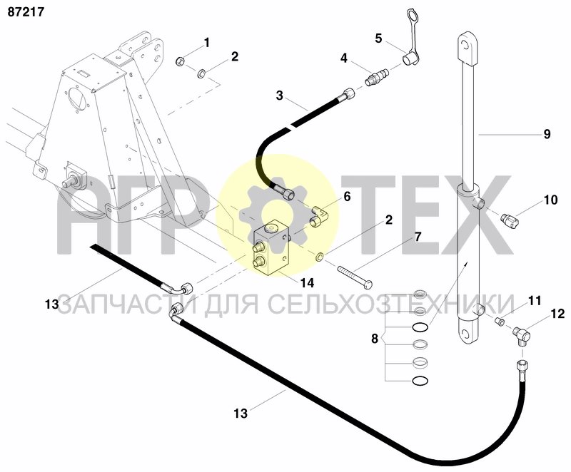 Чертеж DISC MARKER SINGLE HYDR.FOLDABLE