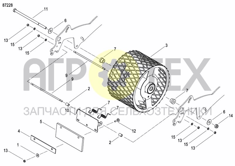 Чертеж REAR PRESS WHEEL