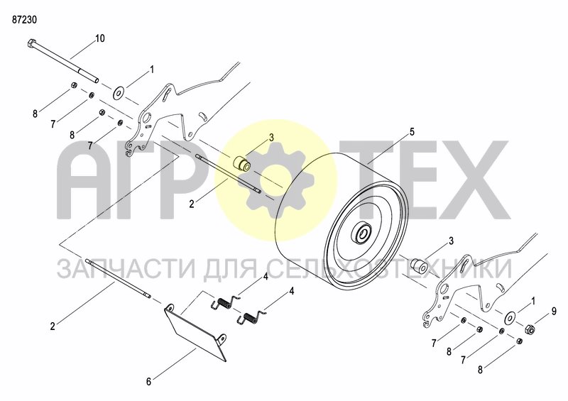 Чертеж REAR PRESS WHEEL