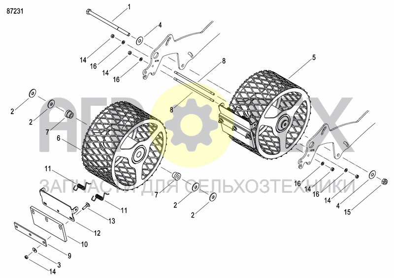 Чертеж REAR PRESS WHEEL