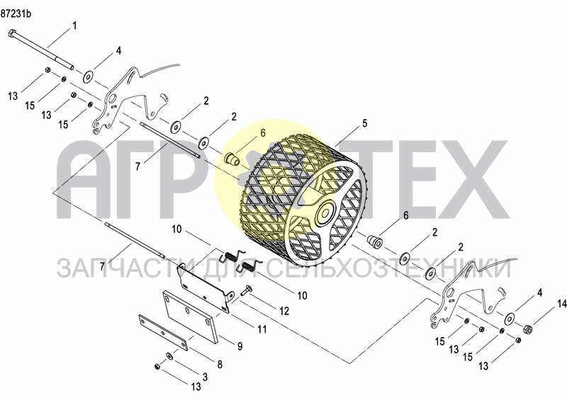 Чертеж REAR PRESS WHEEL