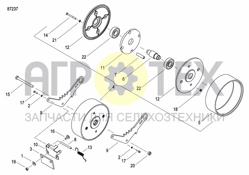 Чертеж INTERMEDIATE PRESS WHEEL