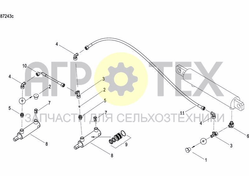 Чертеж HYDRAULIC ROW LIFTING