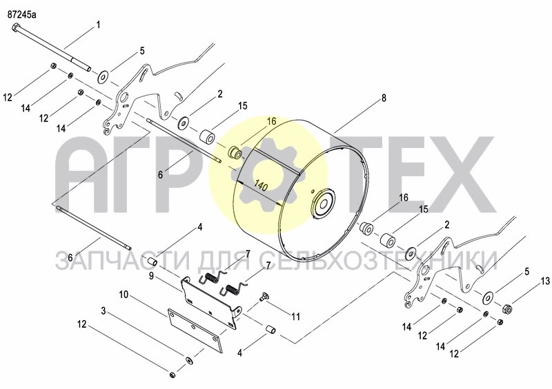 Чертеж REAR PRESS WHEEL