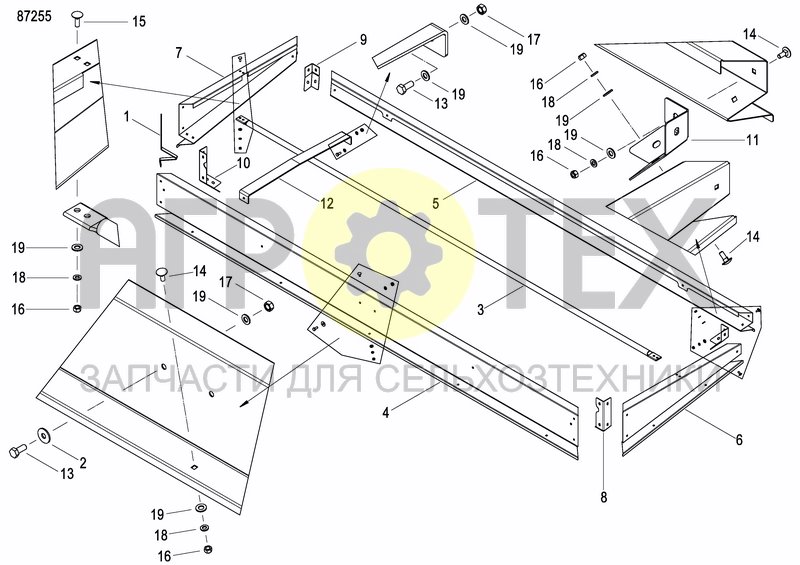 Чертеж FERTILIZER HOPPER  PRECISION DRILL