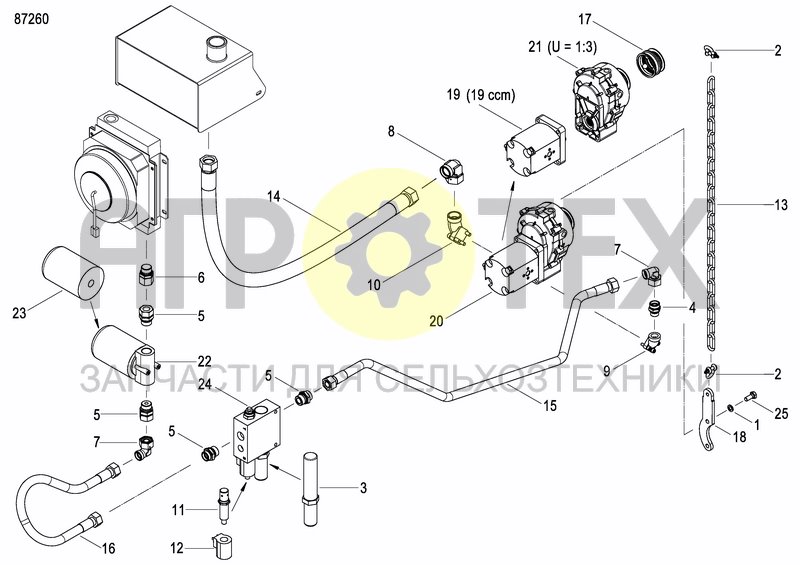 Чертеж EXTERNAL OIL SUPLY SYSTEM