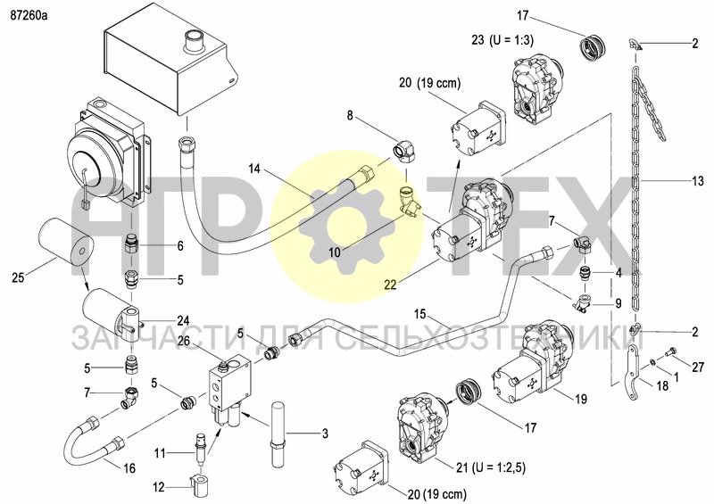 Чертеж EXTERNAL OIL SUPLY SYSTEM