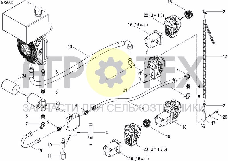 Чертеж EXTERNAL OIL SUPLY SYSTEM