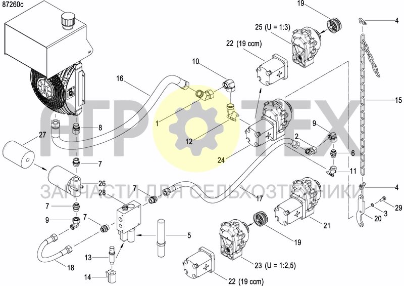 Чертеж EXTERNAL OIL SUPLY SYSTEM