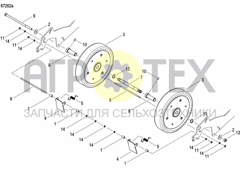 Чертеж REAR PRESS WHEEL