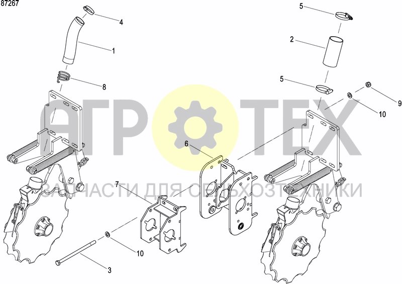 Чертеж COULTER FERTILIZER PRECISION DRILL