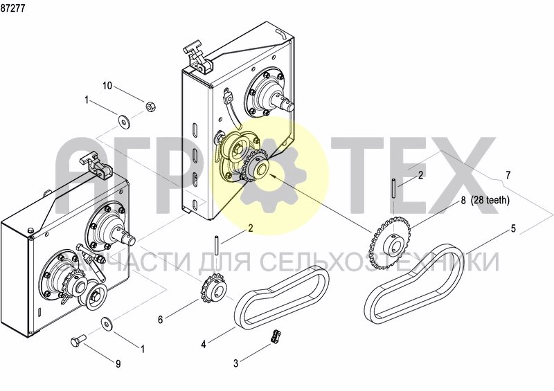 Чертеж FERTILIZER GEARBOX