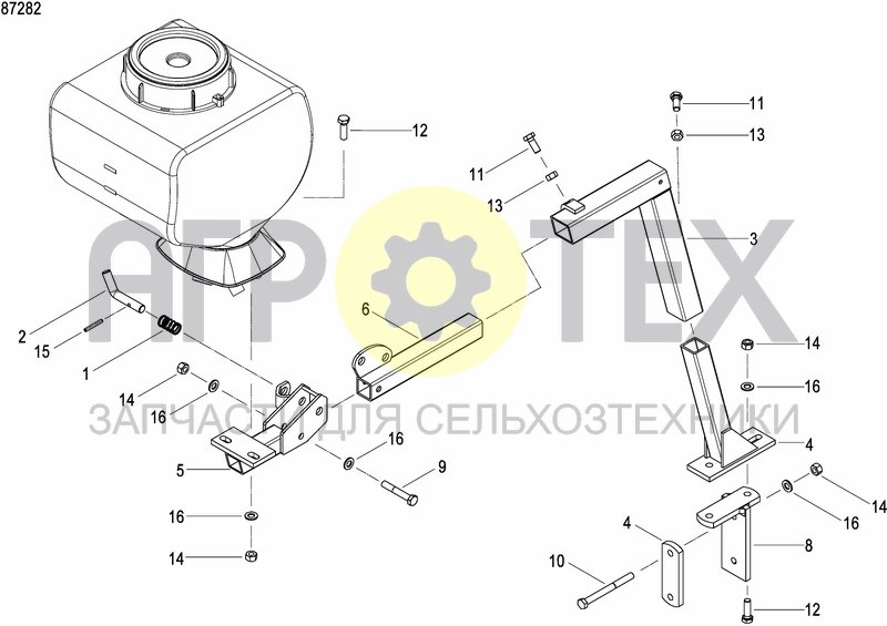 Чертеж BRACKET GRANULAR APPLICATOR