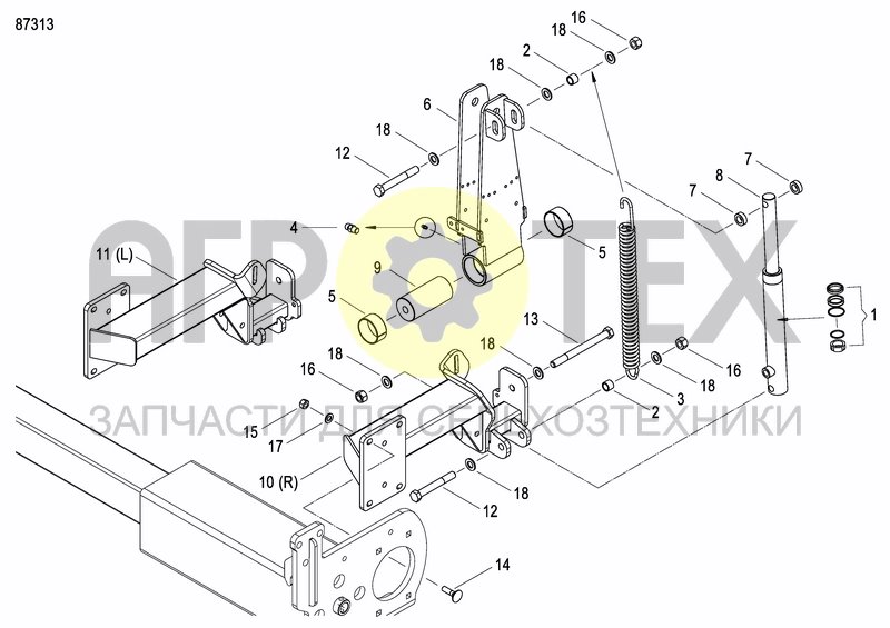 Чертеж DISC MARKER SINGLE HYDR.FOLDABLE