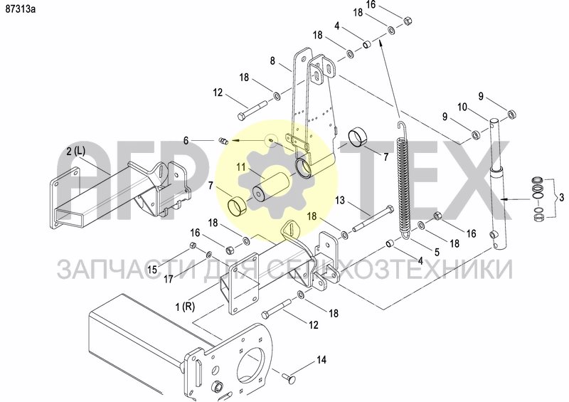 Чертеж DISC MARKER SINGLE HYDR.FOLDABLE