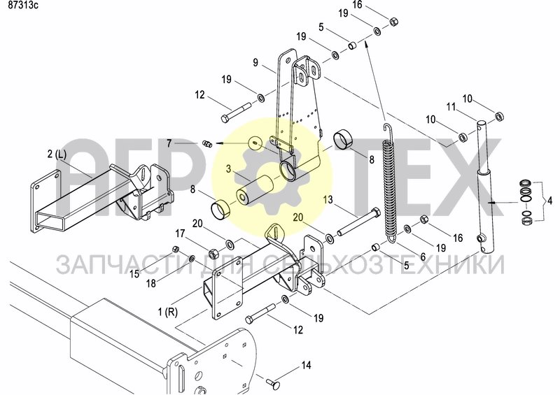 Чертеж DISC MARKER SINGLE HYDR.FOLDABLE