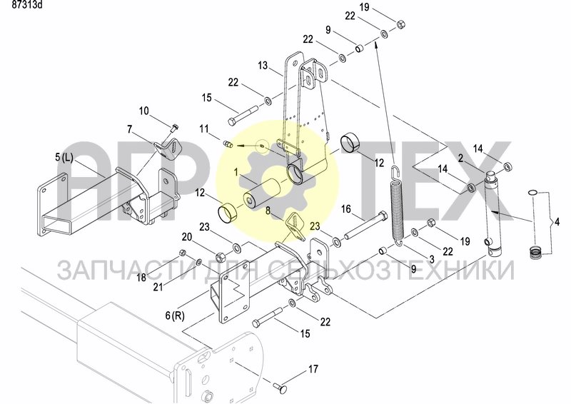 Чертеж DISC MARKER SINGLE HYDR.FOLDABLE