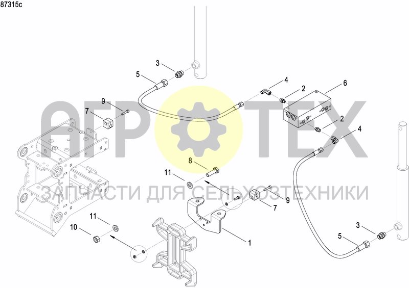 Чертеж DISC MARKER SINGLE HYDR.FOLDABLE