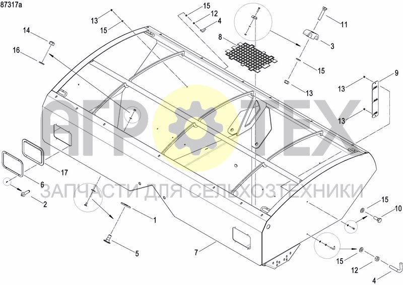 Чертеж FERTILIZER HOPPER  PRECISION DRILL