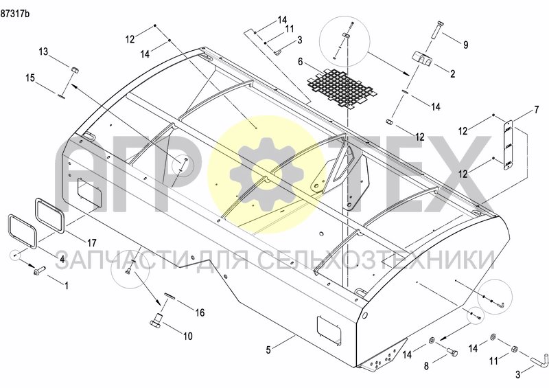 Чертеж FERTILIZER HOPPER  PRECISION DRILL