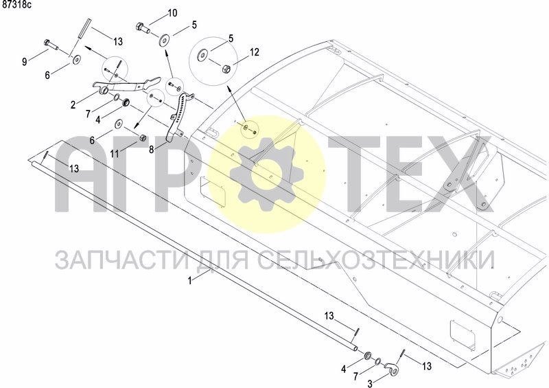 Чертеж FERTILIZER HOPPER  PRECISION DRILL