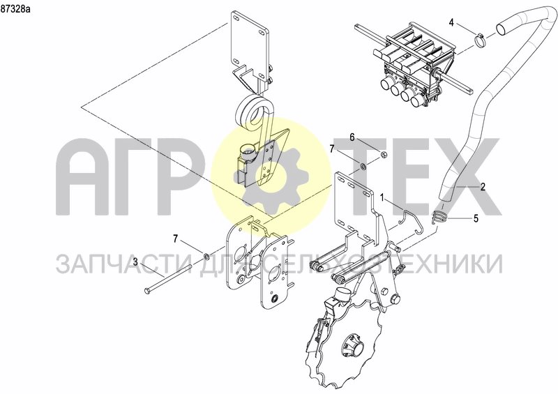 Чертеж COULTER FERTILIZER PRECISION DRILL