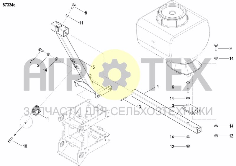 Чертеж BRACKET GRANULAR APPLICATOR