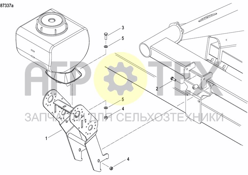 Чертеж BRACKET GRANULAR APPLICATOR